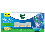 Vicks Vaporub Steampods - For Steam Inhalation, Quick Relief From Blocked Nose, Sinus Congestion, Headache, Cough, Cold. 10 pcs 