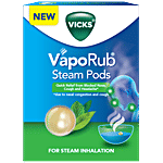 Vicks Vaporub Steampods For Steam Inhalation, Quick Relief From Blocked Nose, Sinus Congestion, Headache, Cough, Cold 4 pcs