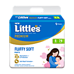 Little's Premium Baby Fluffy Soft Diaper Pants - S, 4-8 kg 78 pcs