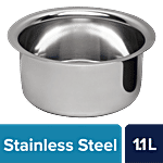 bb home Stainless Steel Flat Bottom Tope - Size 10 1.1 L