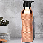 Prime-Metal Copper Sleek Lining Bottle 950 ml
