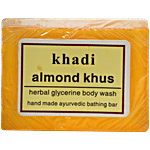 Khadi India Shri Manav Herbal Almond Khus Glycerine Body Wash Bathing Bar 125 g