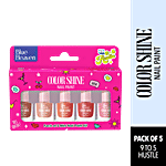 Blue Heaven Color Shine Mini Nail Paint Kit 25 ml 9 To 5 Hustle (Pack of 5)