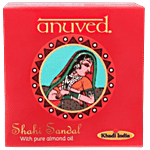 Anuved Herbal Shahi Sandal Soap With Pure Sandalwood, Almond Oil, & Rishikesh Gangajal For Soft & Glowing Skin 125 g