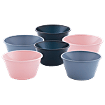 All Time Plastic Treat Bowls - Assorted Colour 350 ml (Set of 6)