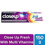 Closeup Complete Fresh Protection Gel Toothpaste - With Multi Vitamin Formula, Gives 12 Oral Care Benefits 150 g 