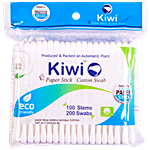 Kiwi Paper Stick Cotton Swab 100 pcs Pouch