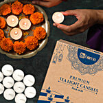 bb home Tealight Candles - White, Upto 2.5 Hour Burning Time 25 pcs