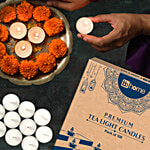 bb home Tealight Candles - White, Upto 2.5 Hour Burning Time 100 pcs