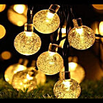 Desidiya Crystal Ball LED Curtain String Lights - Perfect For Window & Wall Decorations, Indoor & Outdoor Use 1 pc