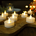 Desidiya Flameless LED Tea Light Candles - 12 x 12 x 7 cm 6 pcs
