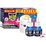 All Out Ultra Liquid Vaporiser Repellent - Floral 3 pcs (1 Machine + 2 Refills - 45 ml, Each)