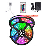 Mansaa LED Strip Light 4 Mtr 150 LEDs Multicolour Direct Plug In, Remote Home Decoration 1 pc