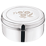 Kitchen Essentials Stainless Steel Puri Dabba - No.8, Laser Etching 550 ml (1 pc)