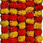 Se7en Toran/ Mala/ Bandhanwar/ Artificial Marigold Flower - For Decoration, Assorted 2 pcs (Color May Vary As Per Availability)