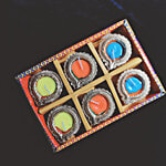House of Festivals Earthenware Decorative Traditional Clay Diya - With Colourful Wax 6 pcs