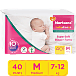 Morisons Baby Dreams Super Soft Baby Diaper Pants - M, 7-12 kg 40 pcs