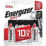 Energizer Max Alkaline Battery - AA, 1.5 V 8 pcs