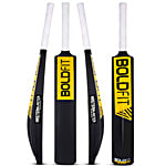 Boldfit Plastic Cricket Bat For Turf & Tournament Match - Full Size, Black & Yellow 1 pc 