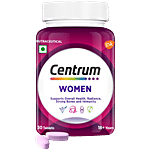 Centrum Women With Biotin, Vitamin C & 22 Vital Nutrients For Overall Health, Radiance, Strong Bones & Immunity Veg 30 pcs