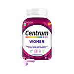 Centrum Women, With Biotin, Vitamin C & 22 Vital Nutrients For Overall Health, Radiance, Strong Bones & Immunity 50 pcs
