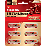 Eveready Ultima Pro Alkaline AAA Battery 1.5 Volt, 800% Long Lasting 6 pcs