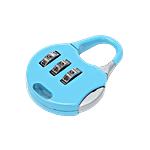 Creative Space Luggage Padlock 3 Digit Lock 001 - Assorted Colour 1 pc
