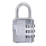 Creative Space Padlock 3 Digit Metal Resettable Combination Lock 1 pc