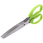 Naalsa Trump 5 Blade Multi-Functional Stainless-Steel Scissor To Cut Herbs, Leafy Vegetables & Spices With Cleaning Brush 1 pc