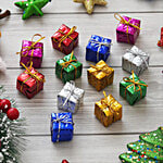 Urban Fest Christmas Tree Hanging Decorative Gift Box, Assorted Colour, Big Size 6 pcs 