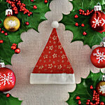 Kostume Snowflake Star Printed Christmas Santa Cap, Adjustable Fit 1 pc