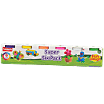 Fundough Super Six Dough - Shaping & Sculpting, 3+ Years, Multicolour 1 pc (6 Tubs)