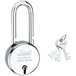 Link Locks Round 50 mm Double Locking Padlock - With 3 Keys 190 g