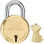 Link Locks Round 65 mm Double Locking Padlock - With 4 Keys 388 g