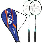 Elan Superm99 Badminton Racket Set - High Tempered Steel, Assorted Colour 2 pcs