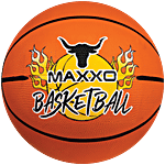 Elan Maxxo Basketball - Full Size, Non-Slip Rubber Grip Material, Orange 1 pc