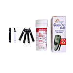 Dr. Morepen Gluco One BG-03 Blood Glucose TEST Strips, 50 Test Strips (No Glucometer) 1 pc
