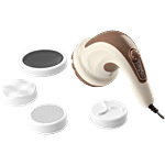 Lifelong Handheld Full Body Electric Massager With 5 Heads - Brown 1 Unit