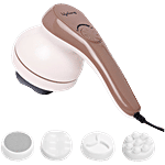 Lifelong Powerful Handheld Electric Manipol Body Massager With 5 Heads - Brown 1 Unit