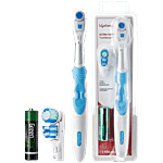 Lifelong Ultra Sonic Care Battery Powered Toothbrush - For Adults, Replaceable Heads, 1-year Manufacturer's Warranty, LLDC45, Blue 1 pc