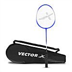 Vector X VXB-150 T-Joint Alloy Steel Badminton Racquet - With Full Cover, Assorted 1 pc