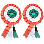 Brodees Tricolour Tiranga Brooch 6 pcs 