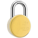 Godrej Locks Nav-Tal Ultra XL+ 3 Ton Padlock With 4 Keys - Brass Finish 1 pc