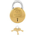 Godrej Locks Navtal 5 Levers Brass Padlock With 3 Keys 1 pc