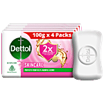 Dettol Skincare Moisturizing Beauty Bathing Soap Bar with Argan Oil 400 g (100g - Pack of 4)