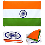 Creative Space Satin Fabric Indian Flag - Har Ghar Tiranga, 40 x 60 cm 1 pc