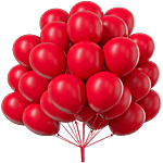 Creative Space Red Balloon, Latex Balloons, 15 x 1 x 10 cm 25 pcs (Pack of 1)