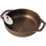 Aarogyam Cast Iron Cookware Flat Kadai - 27.94 cm 3.5 L
