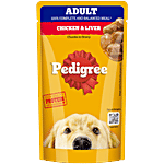 Pedigree Adult Wet Dog Food - Chicken & Liver Chunks In Gravy 130 g