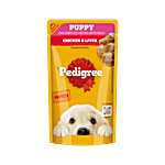 Pedigree Chicken & Liver Chunks In Gravy Puppy Wet Dog Food 130 g